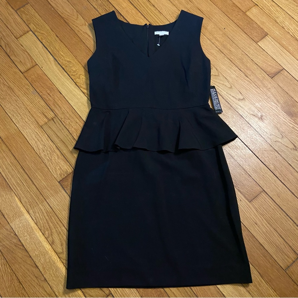 NWT WOMENS Black Peplum Dress Sz 6